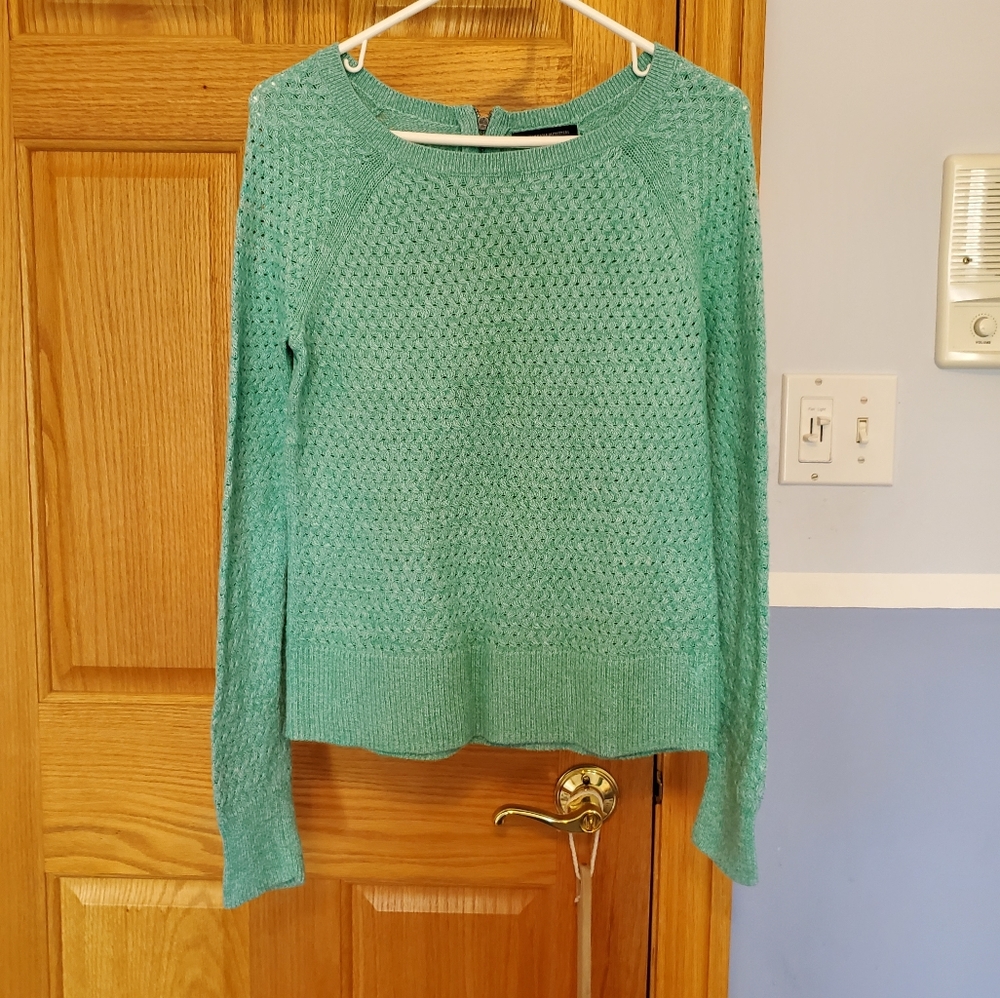 American Eagle Green Knitted Sweater w/zipper